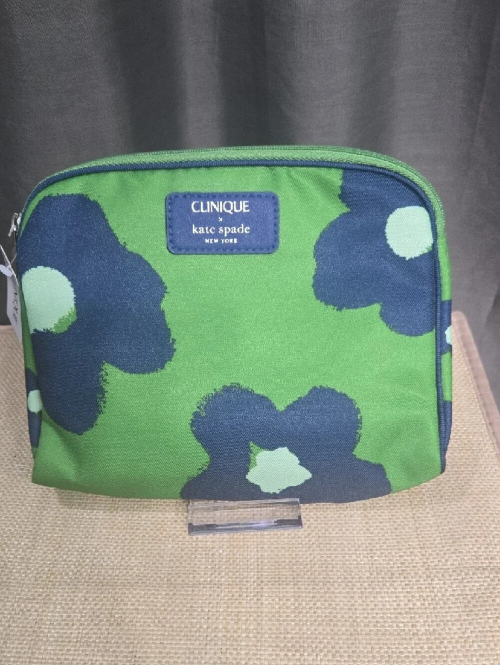 Clinique x Kate Spade Green Floral Cosmetic Pouch